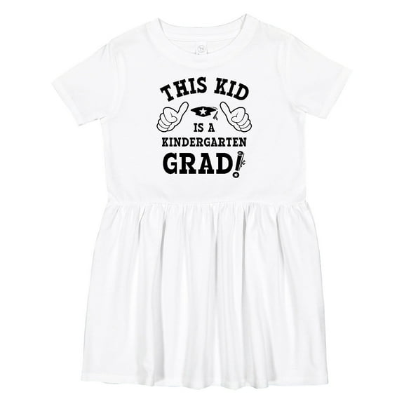 Inktastic This Kid Kindergarten Grad Girls Toddler Dress