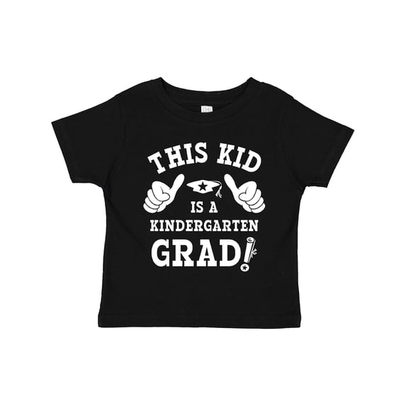 Inktastic This Kid Kindergarten Grad WHT Boys or Girls Toddler T-Shirt