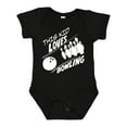 thumbnail image 1 of Inktastic This Kid Loves Bowling Boys or Girls Baby Bodysuit, 1 of 5