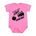 thumbnail image 1 of Inktastic This Kid Loves Bowling Boys or Girls Baby Bodysuit, 1 of 5