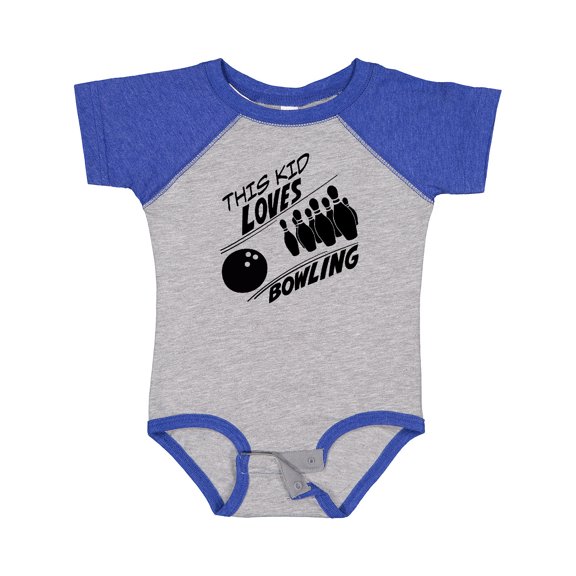Inktastic This Kid Loves Bowling Boys or Girls Baby Bodysuit