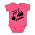 thumbnail image 1 of Inktastic This Kid Loves Bowling Boys or Girls Baby Bodysuit, 1 of 5