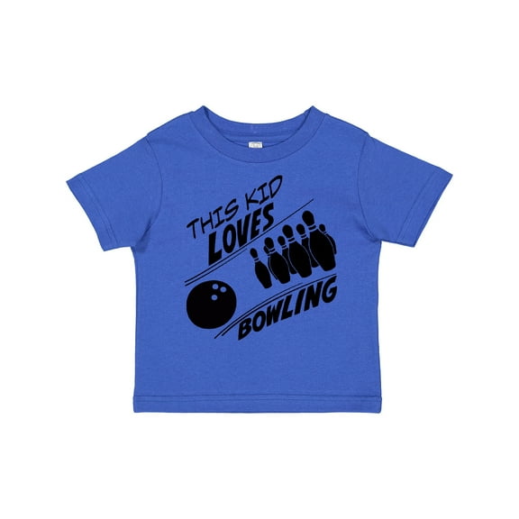 Inktastic This Kid Loves Bowling Boys or Girls Toddler T-Shirt