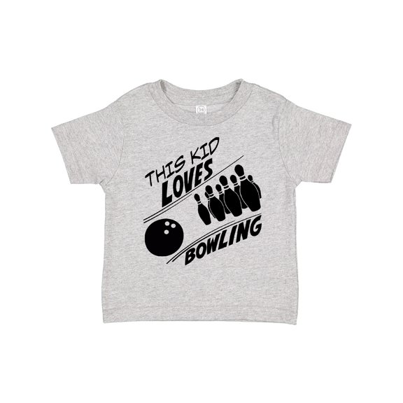 Inktastic This Kid Loves Bowling Boys or Girls Toddler T-Shirt