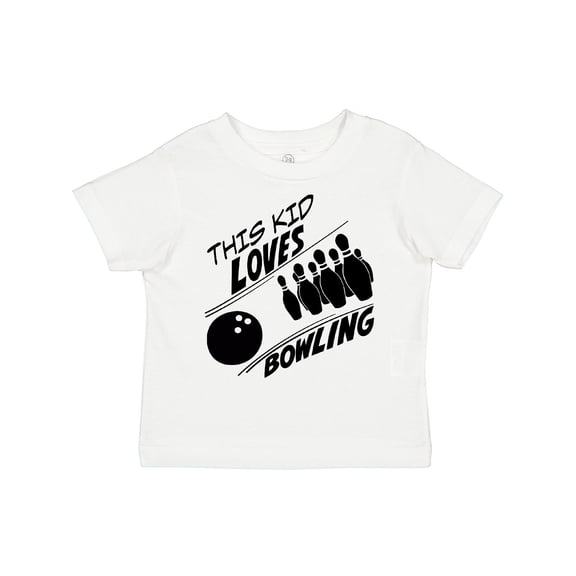 Inktastic This Kid Loves Bowling Boys or Girls Toddler T-Shirt