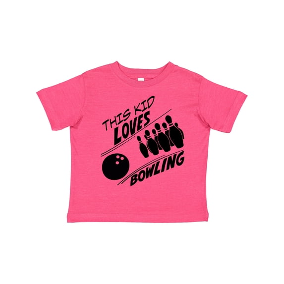Inktastic This Kid Loves Bowling Boys or Girls Toddler T-Shirt