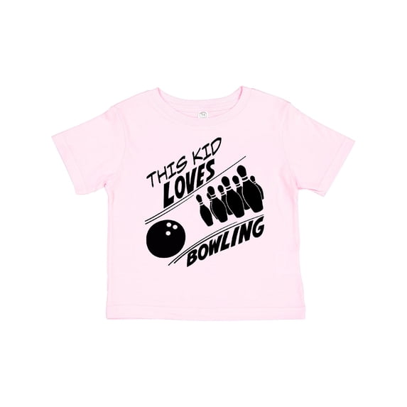 Inktastic This Kid Loves Bowling Boys or Girls Toddler T-Shirt