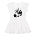 thumbnail image 1 of Inktastic This Kid Loves Bowling Girls Baby Dress, 1 of 5