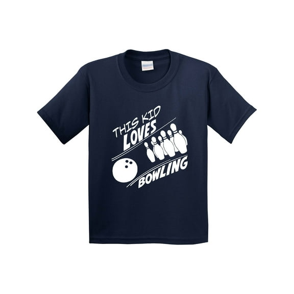Inktastic This Kid Loves Bowling Youth T-Shirt