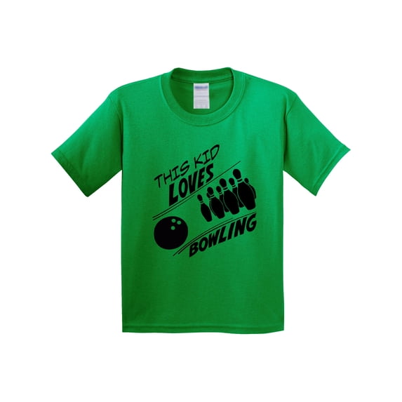 Inktastic This Kid Loves Bowling Youth T-Shirt