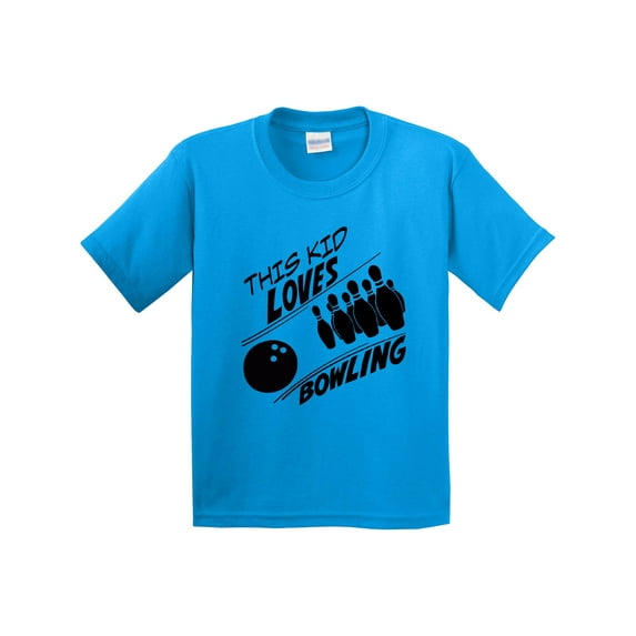 Inktastic This Kid Loves Bowling Youth T-Shirt