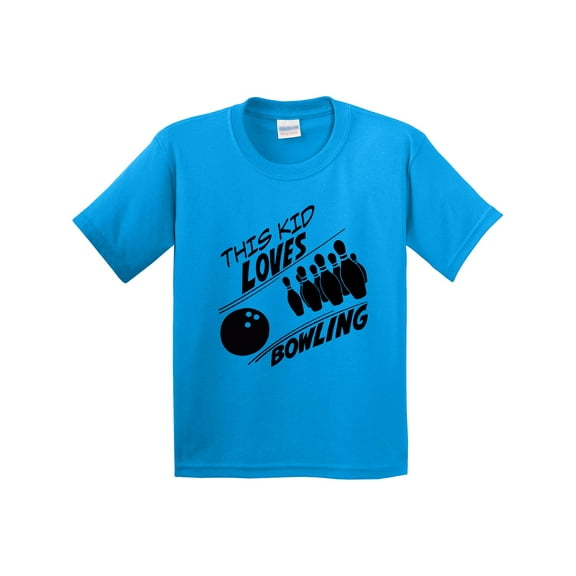 Inktastic This Kid Loves Bowling Youth T-Shirt