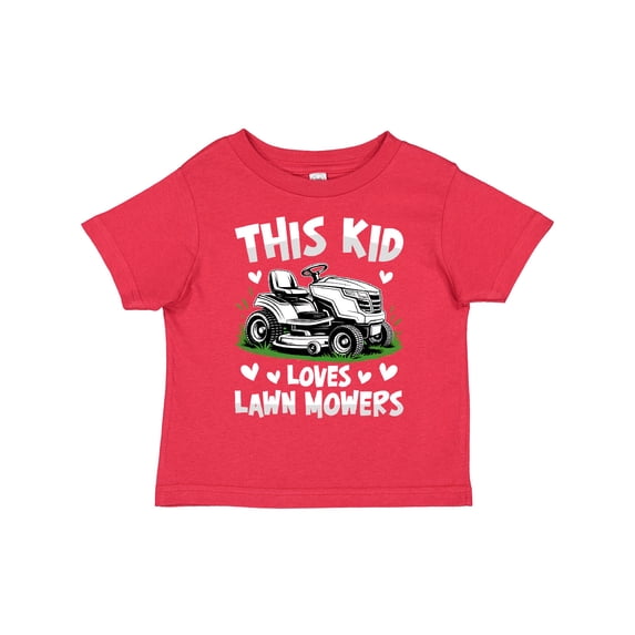 Inktastic This Kid Loves Lawn Mowers Boys or Girls Toddler T-Shirt