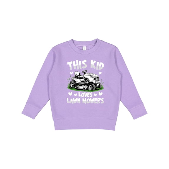 Inktastic This Kid Loves Lawn Mowers Toddler Sweatshirt