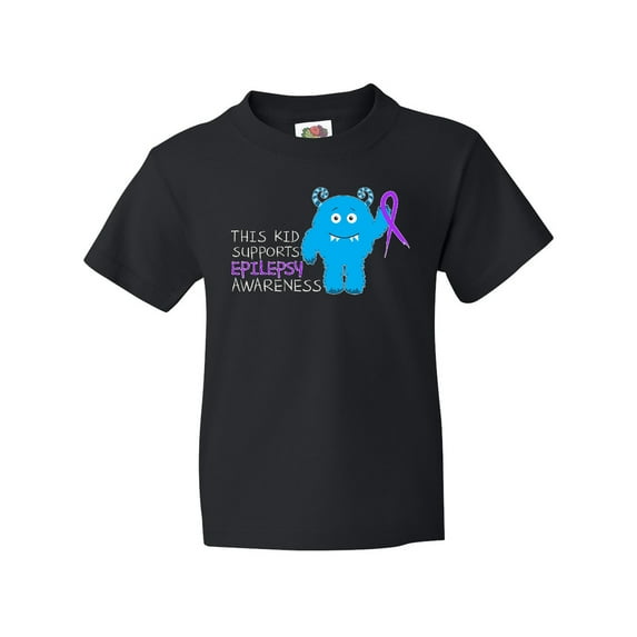 Inktastic This Kid Supports Epilepsy Awareness Youth T-Shirt