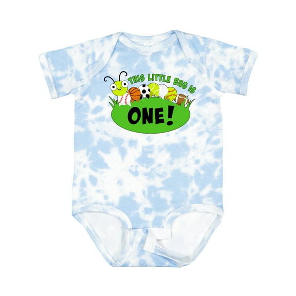 Inktastic This Little Bug is One First Birthdaysports Caterpillar Boys or Girls Baby Bodysuit
