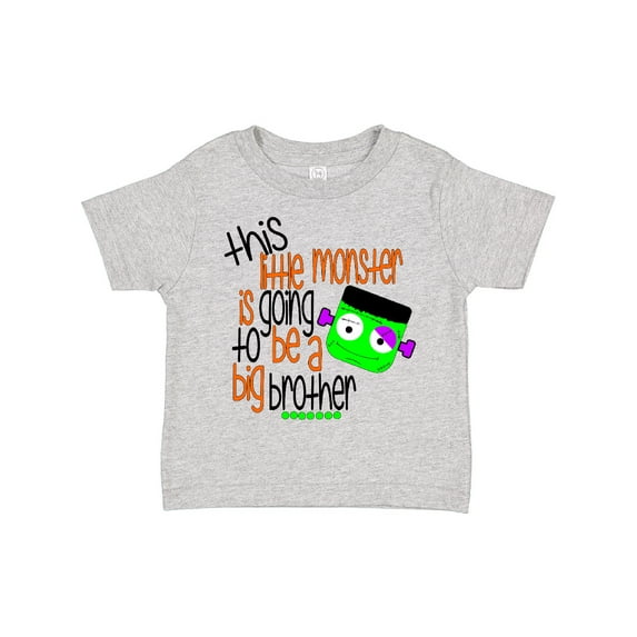 Inktastic This Little Monster is Going to Be a Big Brother Boys Toddler T-Shirt