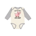 thumbnail image 1 of Inktastic This Little Piggy Loves Daddy Cute Boys or Girls Long Sleeve Baby Bodysuit, 1 of 5