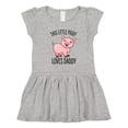 thumbnail image 1 of Inktastic This Little Piggy Loves Daddy- Cute Girls Toddler Dress, 1 of 5