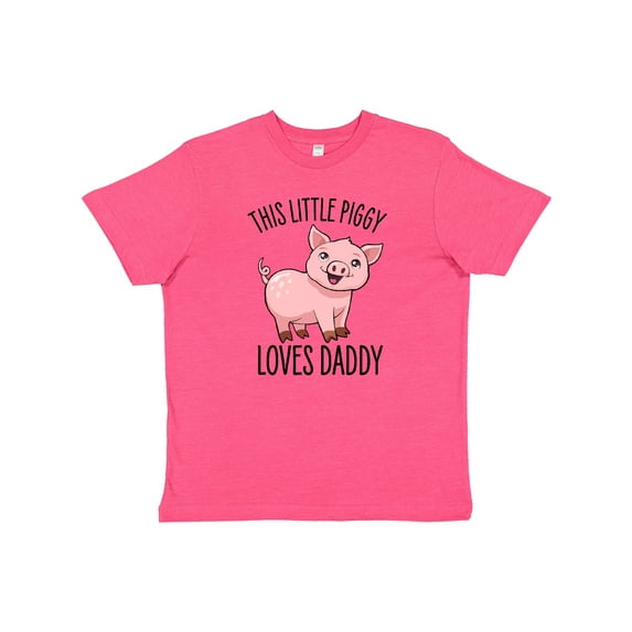 Inktastic This Little Piggy Loves Daddy Cute Youth T-Shirt
