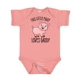 thumbnail image 1 of Inktastic This Little Piggy Loves Daddy- cute Boys or Girls Baby Bodysuit, 1 of 5