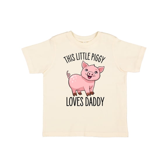 Inktastic This Little Piggy Loves Daddy- cute Boys or Girls Toddler T-Shirt
