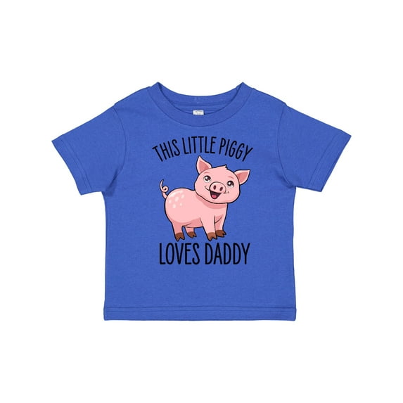Inktastic This Little Piggy Loves Daddy- cute Boys or Girls Toddler T-Shirt