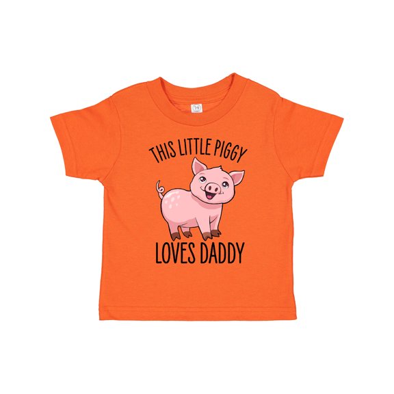 Inktastic This Little Piggy Loves Daddy- cute Boys or Girls Toddler T-Shirt