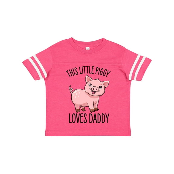 Inktastic This Little Piggy Loves Daddy- cute Boys or Girls Toddler T-Shirt