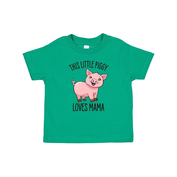 Inktastic This Little Piggy Loves Mama- cute Boys or Girls Baby T-Shirt