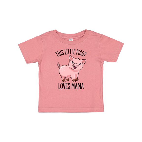 Inktastic This Little Piggy Loves Mama- cute Boys or Girls Baby T-Shirt