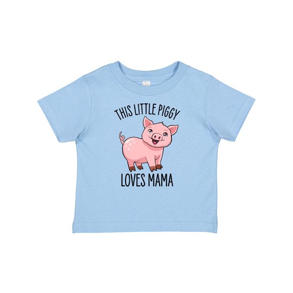 Inktastic This Little Piggy Loves Mama- cute Boys or Girls Baby T-Shirt