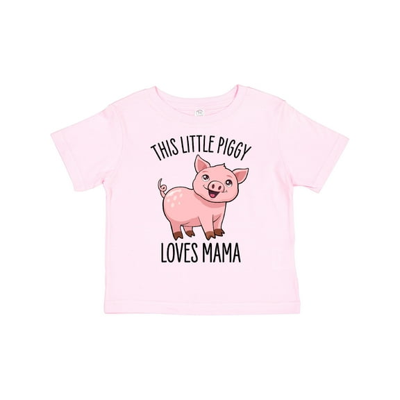Inktastic This Little Piggy Loves Mama- cute Boys or Girls Toddler T-Shirt