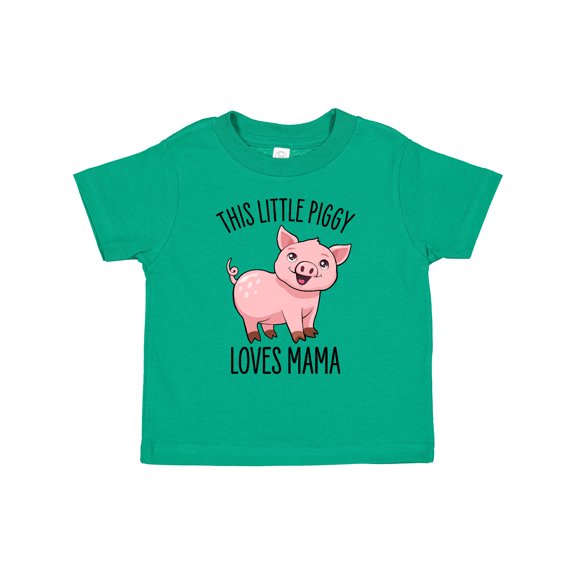 Inktastic This Little Piggy Loves Mama- cute Boys or Girls Toddler T-Shirt