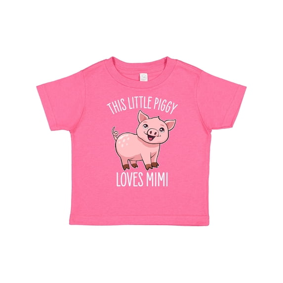 Inktastic This Little Piggy Loves Mimi- cute Boys or Girls Toddler T-Shirt