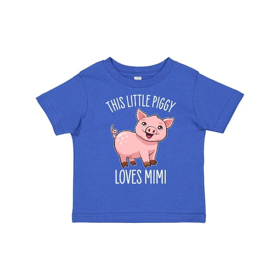 Inktastic This Little Piggy Loves Mimi- cute Boys or Girls Toddler T-Shirt