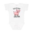 thumbnail image 1 of Inktastic This Little Piggy Loves Papa- Cute Boys or Girls Baby Bodysuit, 1 of 5