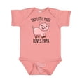 thumbnail image 1 of Inktastic This Little Piggy Loves Papa- Cute Boys or Girls Baby Bodysuit, 1 of 5