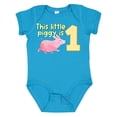 thumbnail image 1 of Inktastic This Little Piggy is 1 Boys or Girls Baby Bodysuit, 1 of 5