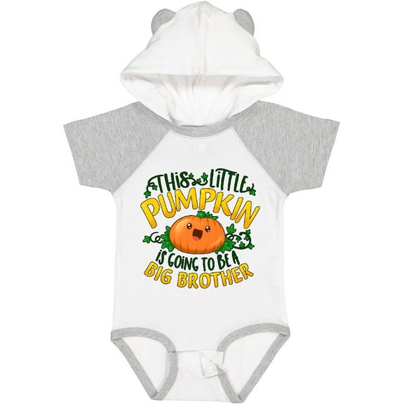 Inktastic This Little Pumpkin is Going to Be a Big Brother Boys Baby Bodysuit