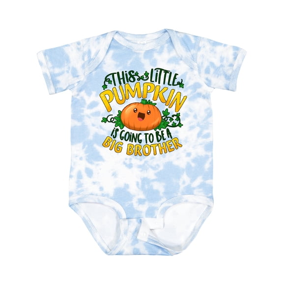 Inktastic This Little Pumpkin is Going to Be a Big Brother Boys Baby Bodysuit