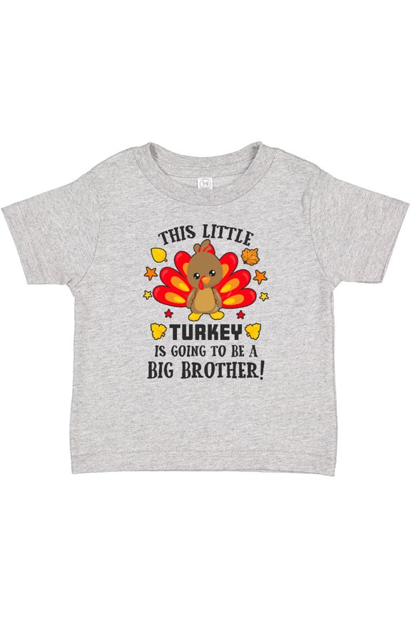This Little Turkey is Going to Be a Big Brother Boys Baby T-Shirt