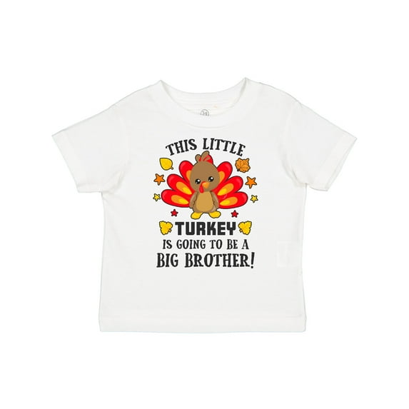 Inktastic This Little Turkey is Going to Be a Big Brother Boys Toddler T-Shirt