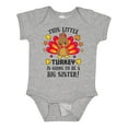 thumbnail image 1 of Inktastic This Little Turkey is Going to Be a Big Sister Girls Baby Bodysuit, 1 of 5