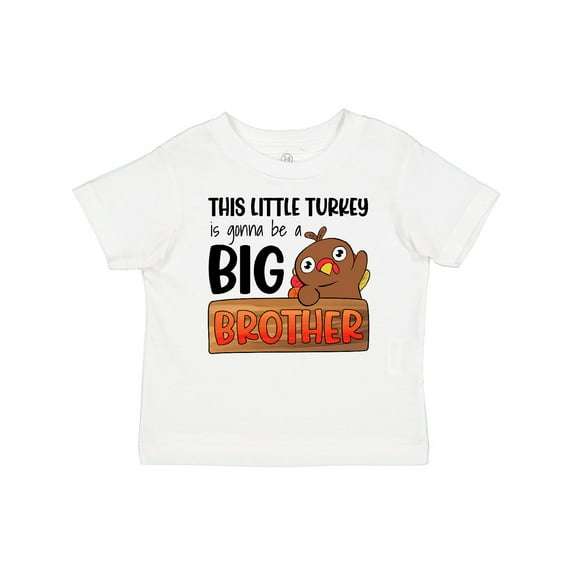 Inktastic This Little Turkey is Gonna Be a Big Brother Boys Baby T-Shirt