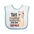 thumbnail image 1 of Inktastic This Llama Doesn't Want Your Drama Cute Llama Boys or Girls Baby Bib, 1 of 4