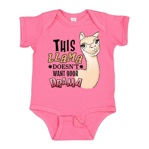 Inktastic This Llama Doesn't Want Your Drama Cute Llama Boys or Girls Baby Bodysuit