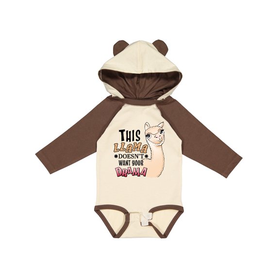 Inktastic This Llama Doesn't Want Your Drama cute llama Boys or Girls Long Sleeve Baby Bodysuit
