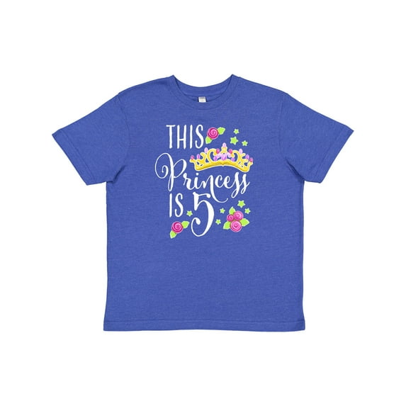 Inktastic This Princess is Five- 5th Birthday Youth T-Shirt