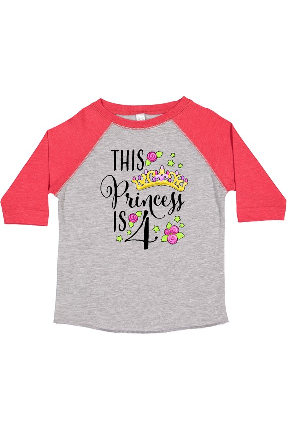This Princess is Four 4th Birthday Girls Toddler T-Shirt